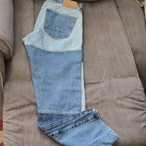 PacSun Two-Tone Light & Medium Blue Slim Jeans